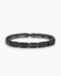 Chevron Link Bracelet|Black Titanium, 7.6mm