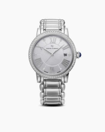 Classic Quartz Watch|Stainless Steel with Diamond Bezel, 38mm