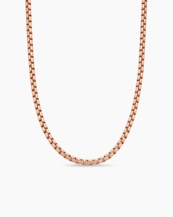 Box Chain Necklace|18K Rose Gold, 5mm