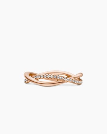 DY Infinity Band Ring|18K Rose Gold with Diamonds, 4.18mm