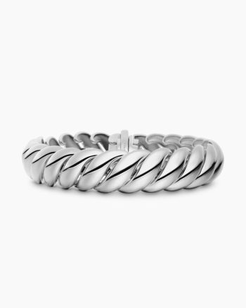Sculpted Cable Bracelet|Sterling Silver, 14mm