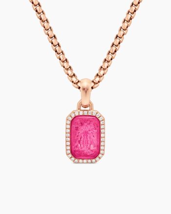 Petrvs® Bee Amulet|18K Rose Gold with Rubellite and Diamonds, 15mm