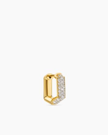 Streamline® Hoop Earring|18K Yellow Gold with Diamonds, 11.7mm