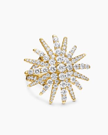 Starburst Ring|18K Yellow Gold with Diamonds, 28mm