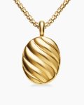 Sculpted Cable Locket|18K Yellow Gold, 24mm