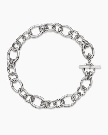 DY Mercer® Chain Necklace|Sterling Silver with Diamonds, 20mm