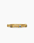 Cable Collectibles® Stack Ring|18K Yellow Gold with Blue Sapphires, 2mm