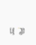 DY Mercer® Double Hoop Huggie Earrings|Sterling Silver, 13.5mm