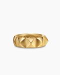 Pyramid Band Ring|18K Yellow Gold, 6.5mm