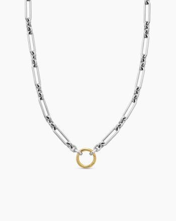 Lexington Chain Necklace|Sterling Silver with 18K Yellow Gold, 4.5mm