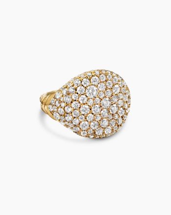Pavé Pinky Ring|18K Yellow Gold with Diamonds, 13mm