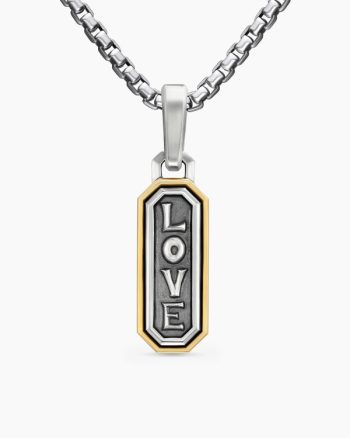 Love Amulet|Sterling Silver with 14K Yellow Gold, 22mm