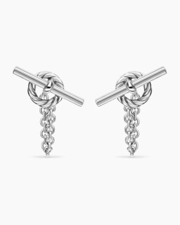 DY Mercer® Bold Toggle Chain Stud Earrings|Sterling Silver, 50.4mm