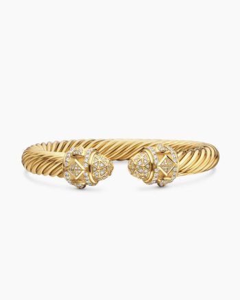 Renaissance® Cablespira® Bracelet|18K Yellow Gold with Diamonds, 9mm