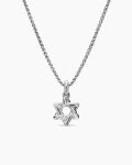 Star of David Pendant Necklace|Sterling Silver, 12.3mm