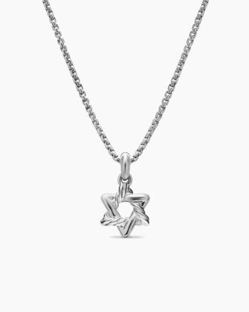 Star of David Pendant Necklace|Sterling Silver, 12.3mm