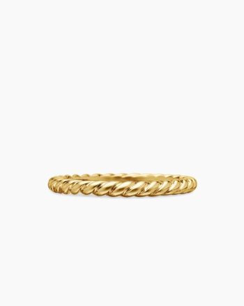 DY Cable Band Ring|18K Yellow Gold, 3mm