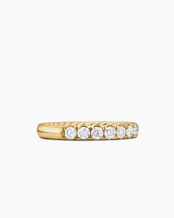 DY Eden Partway Band Ring|18K Yellow Gold with Diamonds, 2.8mm