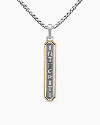 Integrity Amulet|Sterling Silver with 14K Yellow Gold, 43mm