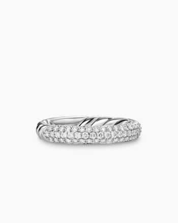 DY Mercer® Pavé Band Ring|Sterling Silver with Diamonds, 3.7mm