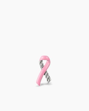 Cable Collectibles® Ribbon Pin|Sterling Silver with Pink Enamel, 18mm