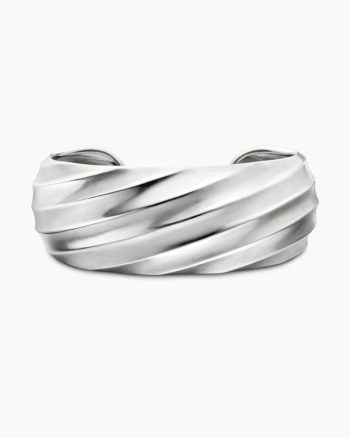 Cable Edge® Cuff Bracelet|Sterling Silver, 24mm