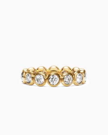 DY Infinity Band Ring|18K Yellow Gold with Round Diamonds, 4.8mm