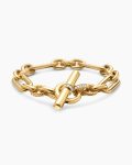 Lexington Chain Bracelet|18K Yellow Gold with Diamonds, 9.8mm