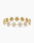 Starburst Pavé Tennis Bracelet|18K Yellow Gold with Diamonds, 12.3mm