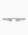 Starburst Cable Bracelet|Sterling Silver with Diamonds, 3.5mm