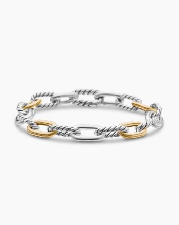 DY Madison® Chain Bracelet|Sterling Silver with 18K Yellow Gold, 8.5mm
