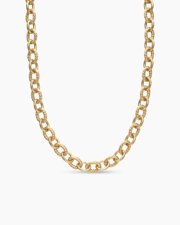 Oval Link Chain Necklace|18K Yellow Gold, 16mm