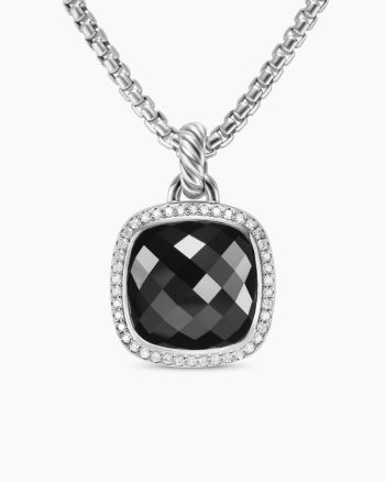 Albion® Pendant|Sterling Silver with Black Onyx and Diamonds, 15mm