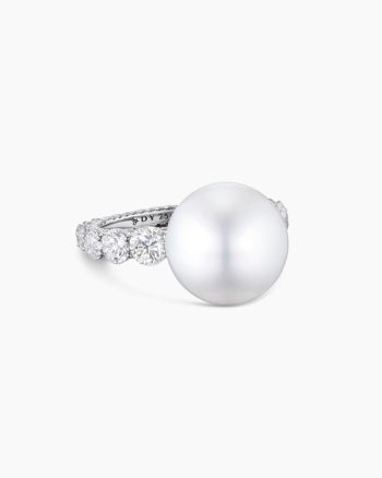 DY Lumina Pearl Floating Diamond Ring|White Gold