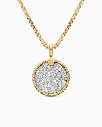 DY Elements® Disc Pendant|18K Yellow Gold with Diamonds, 24mm