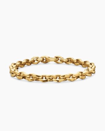 Faceted Chain Bracelet|18K Yellow Gold, 7mm