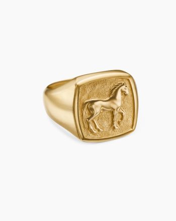 Petrvs® Horse Pinky Ring|18K Yellow Gold, 14.8mm