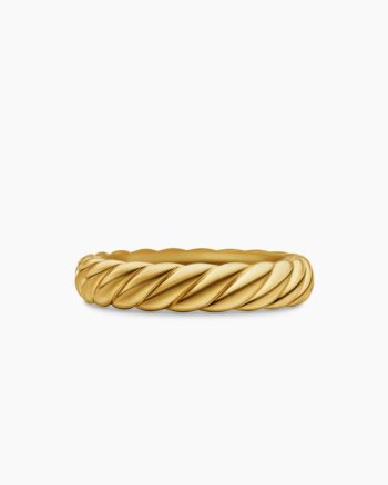 Sculpted Cable Band Ring|18K Yellow Gold, 4.6mm
