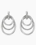 DY Mercer® Bold Triple Ring Drop Earrings|Sterling Silver, 48mm