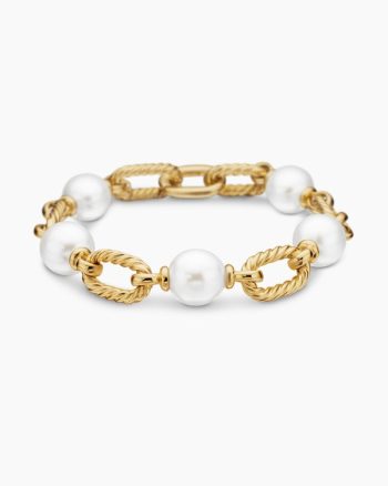 DY Madison® Chain Bracelet|18K Yellow Gold with Pearls, 11mm