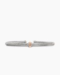 Classic Cable Station Bracelet|Sterling Silver with 18K Rose Gold, 4mm