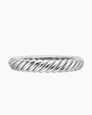 Sculpted Cable Bracelet|Sterling Silver, 10mm