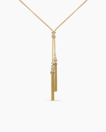 Helena Tassel Necklace|18K Yellow Gold with Diamonds