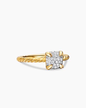 Petite Chatelaine® Ring|18K Yellow Gold with Pavé Diamonds, 7mm