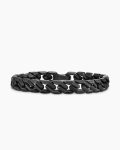 Curb Chain Angular Link Bracelet|Black Titanium, 8.7mm