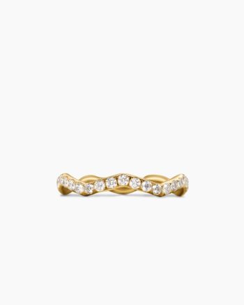 Zig Zag Stax™ Ring|18K Yellow Gold with Diamonds, 2mm