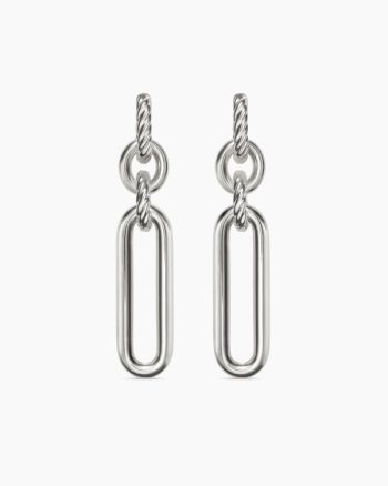 Lexington Double Link Drop Earrings|Sterling Silver, 53mm