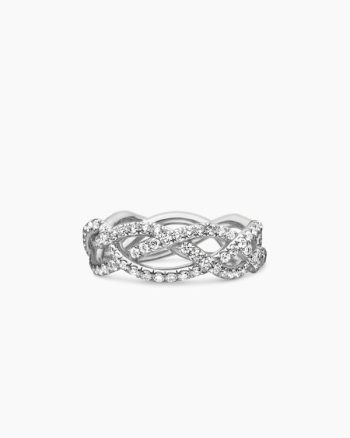 Wisteria® Band Ring|Platinum with Diamonds, 7.3mm