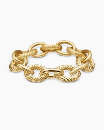 Oval Link Chain Bracelet|18K Yellow Gold, 17mm