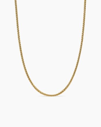 Wheat Chain Necklace|18K Yellow Gold, 2.5mm